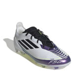 adidas F50 Junior Firm Ground Football Boots – White/Purple - Image 3
