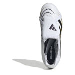 adidas Predator Junior Firm Ground Football Boots – White/Blk/Gold – view 5