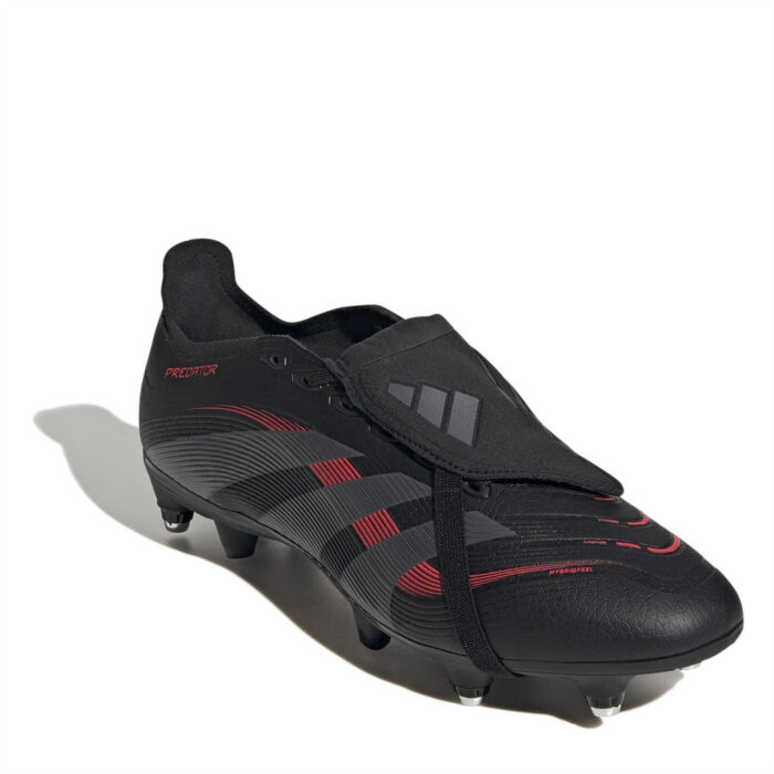 adidas Predator Soft Ground Football Boots – Black/Grey – view 3