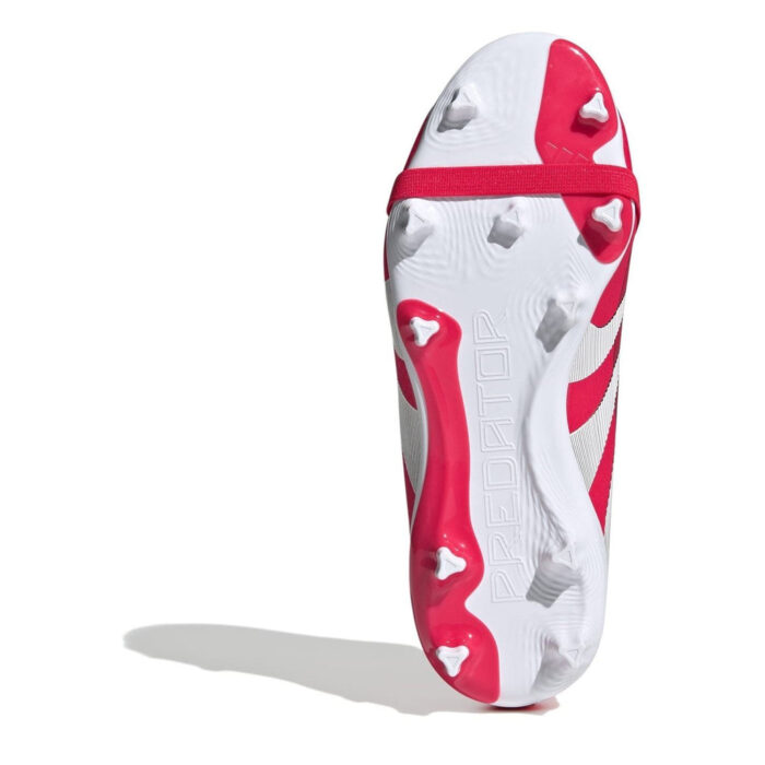 adidas Predator Junior Firm Ground Football Boots – Red/White – view 6