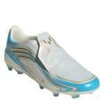 adidas Hyperfast Junior Firm Ground Football Boots – Cream/Blu/Gold – view 3