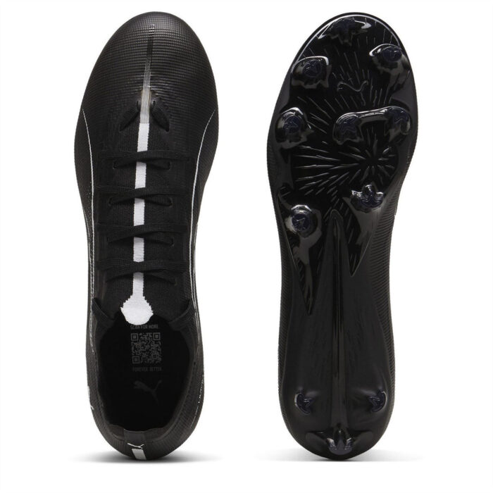 Puma Ultra 5 Firm Ground Football Boots – Black/White – view 4
