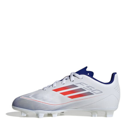 adidas F50 Junior Firm Ground Football Boots – White/Red/Blue – view 2