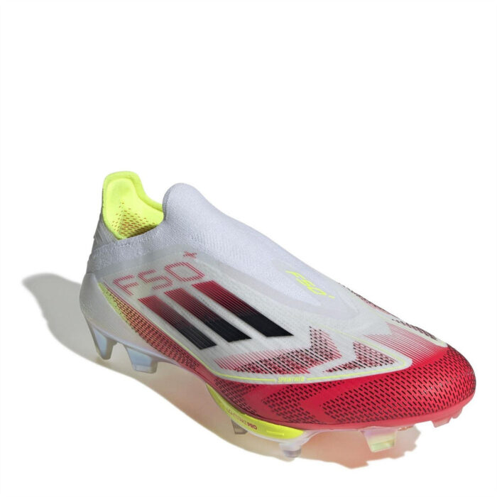 adidas Mens F50+ Firm Ground Football Boots – White/Black - Image 3