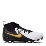 Nike Phantom Luna Ii Junior Firm Ground Football Boots – White/Blk/Gold – view 7