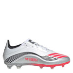 adidas F50 Junior Firm Ground Football Boots – White/Red