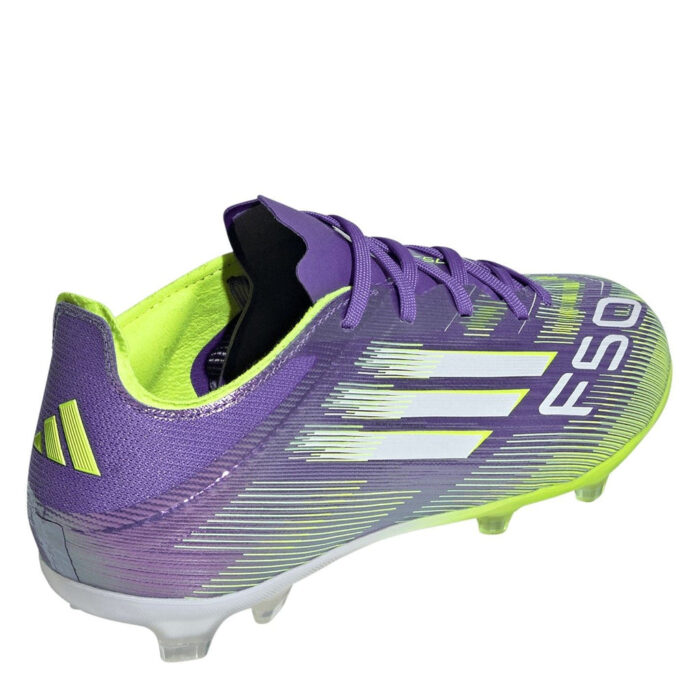 adidas F50 Junior Firm Ground Football Boots – Purple/White – view 4