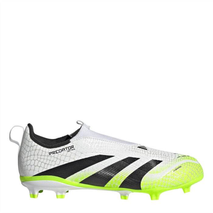 adidas Predator 3 Junior Firm Ground Football Boots – White/Blk/Lemon – view 7