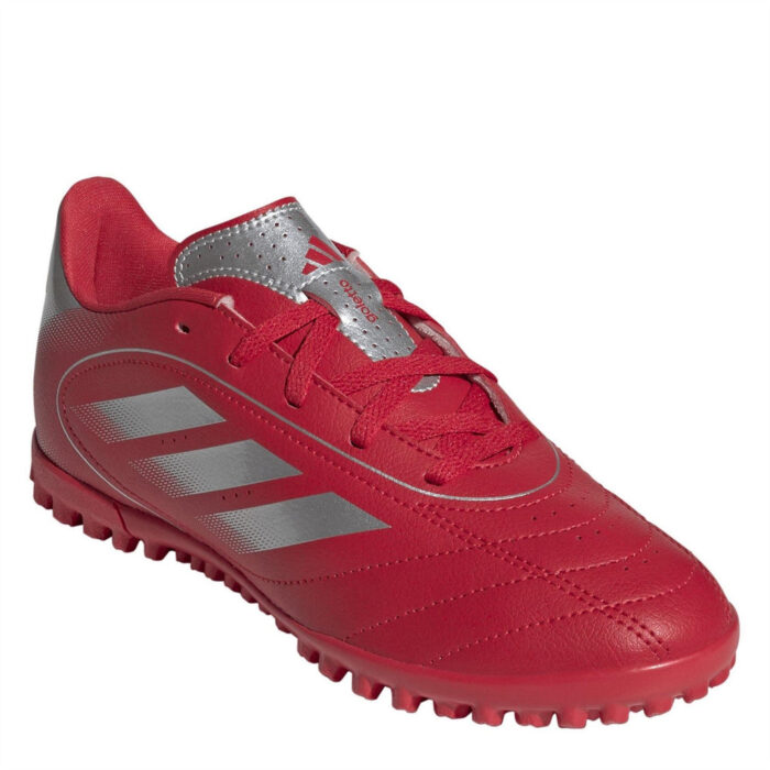 adidas Goletto Junior Turf Football Boots – Red/Silver - Image 3