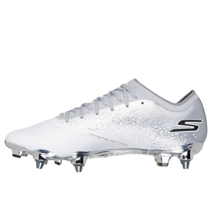 Skechers Razor Soft Ground Football Boots – White/Silver – view 2
