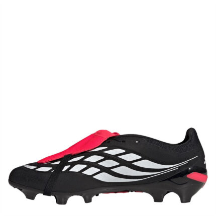 adidas Mens Predator Fold Over Tongue Firm Ground Football Boots – Black/Red – view 2