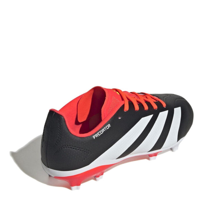 adidas Predator 24 Junior Firm Ground Football Boots – Black/White/Red – view 4