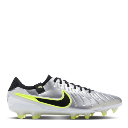Nike Tiempo Legend 10 Firm Ground Football Boots – Silver/Volt
