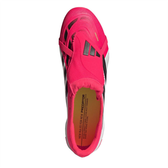 adidas Mens Predator Fold Over Tongue Firm Ground Football Boots – Red/Blk/White - Image 5