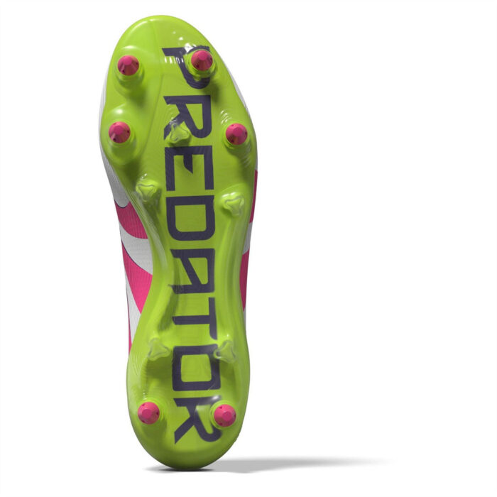 adidas Predator Soft Ground Football Boots – Wht/Pink/Lem – view 3