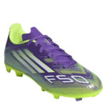 adidas F50 Junior Firm Ground Football Boots – Purple/White – view 3