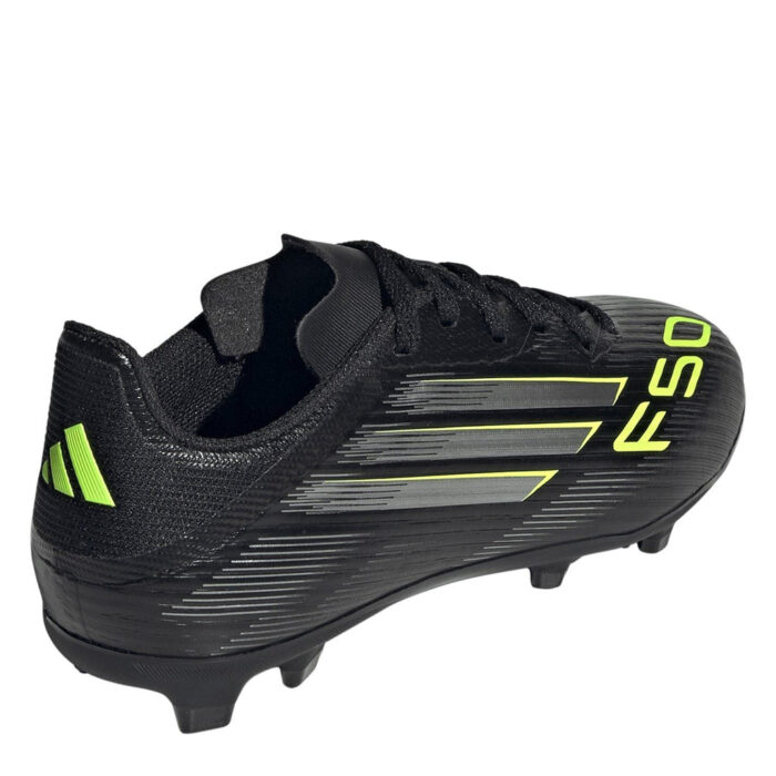 adidas F50 Junior Firm Ground Football Boots – Black/Lemon – view 4