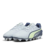 Puma King Junior Firm Ground Football Boots – Grey/Yellow – view 7