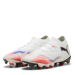 Puma Womens Future 8 Firm Ground Football Boots – White/Black/Red – view 7