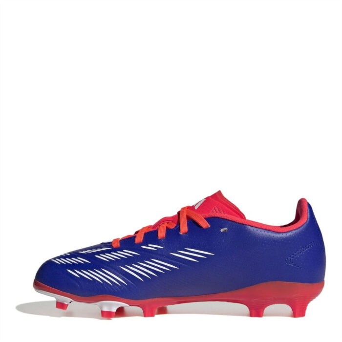 adidas Predator Junior Firm Ground Football Boots – Blue/Wht/Red – view 8