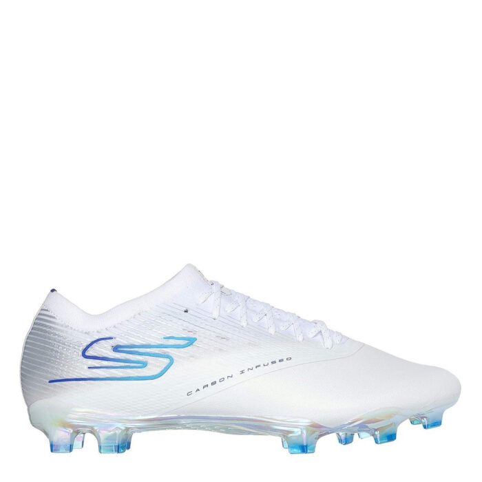 Skechers Razor Firm Ground Football Boots – White - Image 3