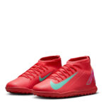 Nike Mercurial Superfly 10 Junior Turf Football Boots – Red/Green – view 4