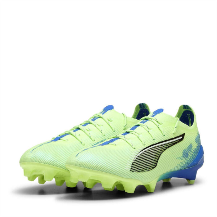 Puma Womens Ultra 5 Firm Ground Football Boots – Green/Wht/Blue – view 7