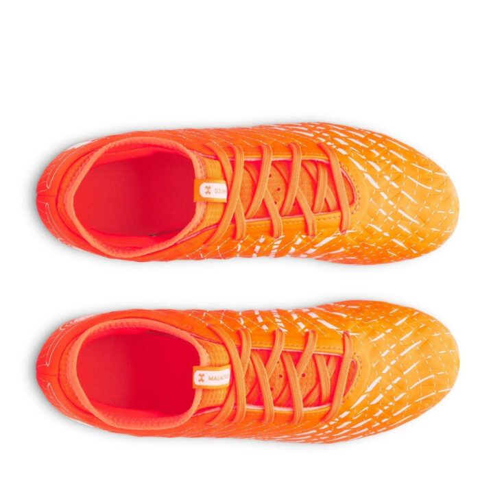Under Armour Magnetico Junior Firm Ground Football Boots – Orange/White - Image 4