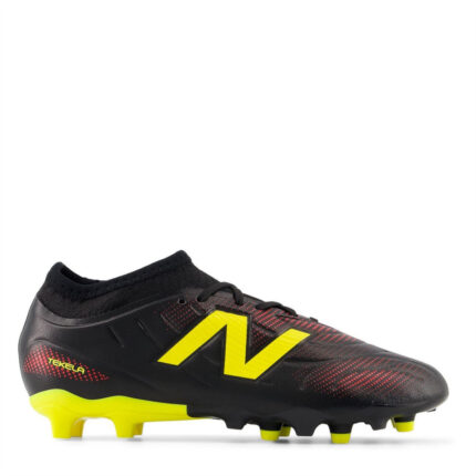 New Balance Junior Firm Ground Football Boots – Black/Yellow