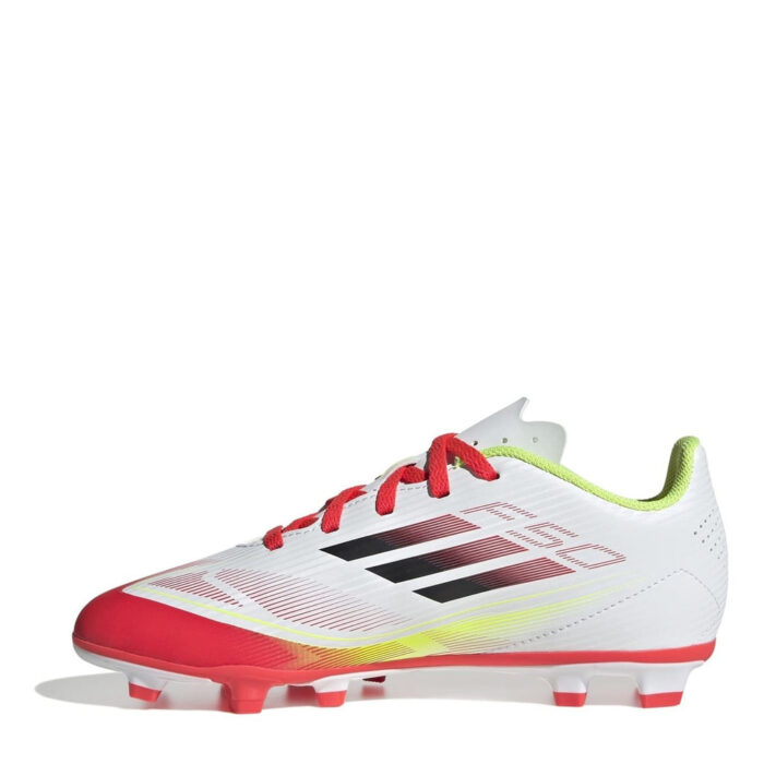adidas F50 Junior Firm Ground Football Boots – White/Red – view 2