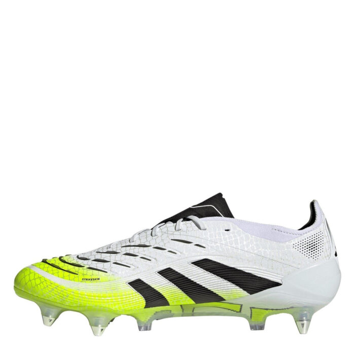 adidas Predator Soft Ground Football Boots – White/Blk/Lemon – view 3