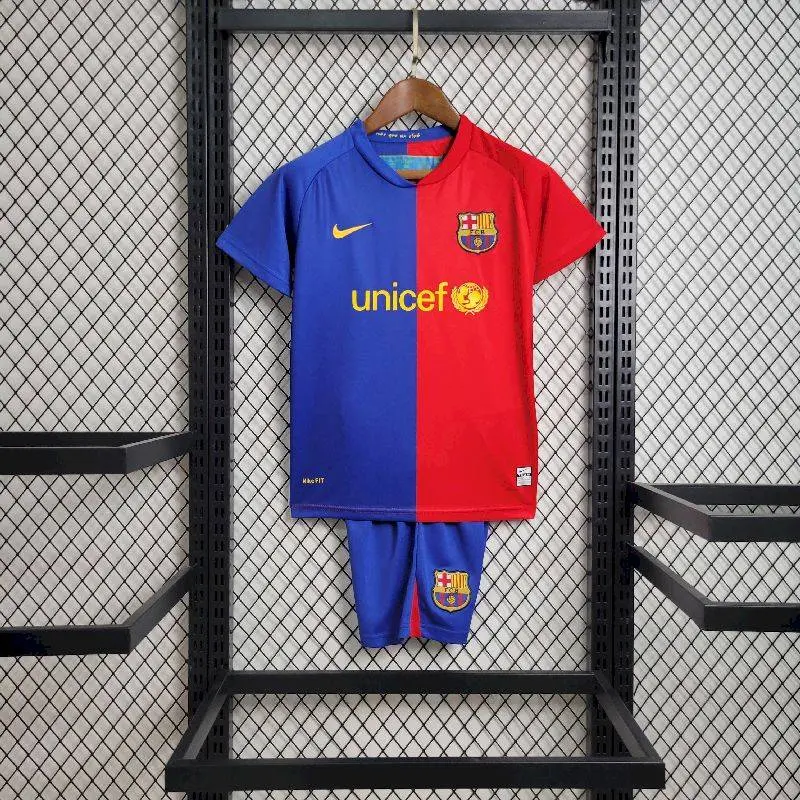 Retro Barcelona 2008/09 Home Kids Kit - Image 1