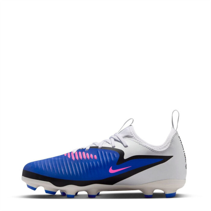 Nike Phantom 6 Junior Firm Ground Football Boots – Blue/Wht/Pink – view 2