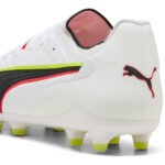 Puma King Firm Ground Football Boots – White-Red – view 5