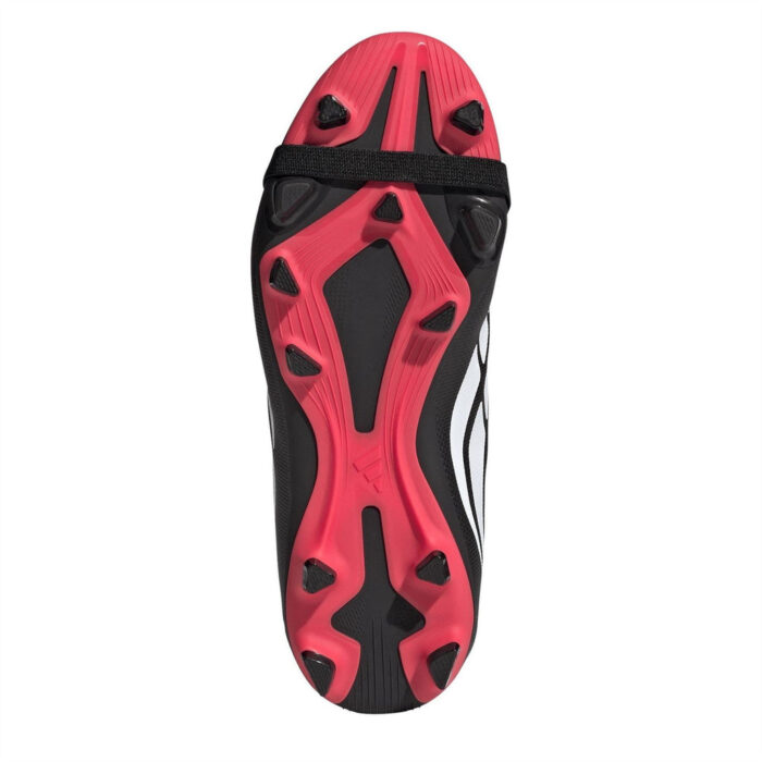 adidas Predator Fold Over Tongue Junior Firm Ground Football Boots – Black/Red – view 6