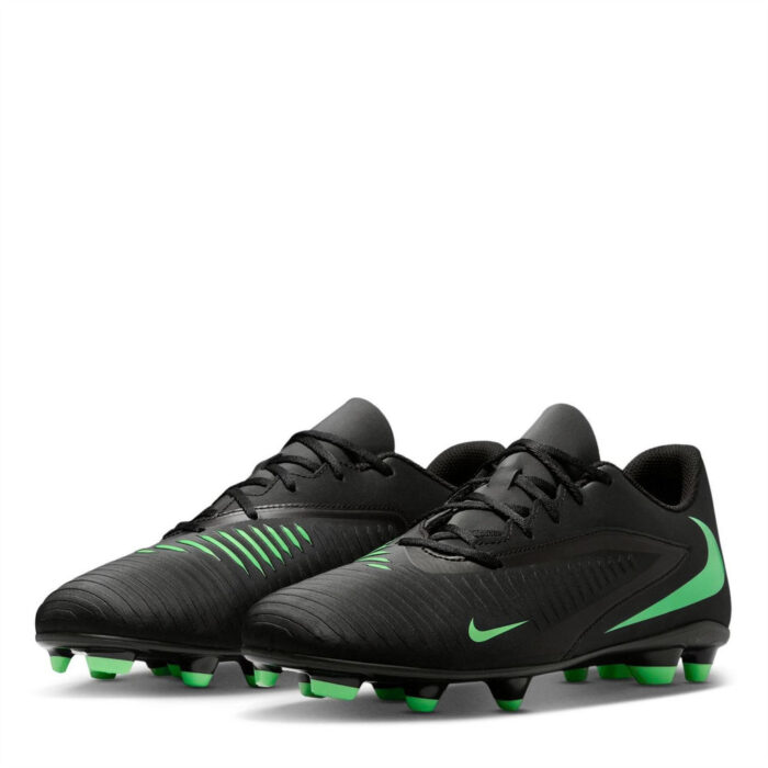 Nike Phantom 6 Low Firm Ground Football Boots – Black/Green - Image 4