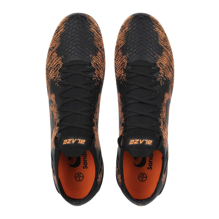 Sondico Blaze Junior Firm Ground Football Boots – Black/Orange – view 6