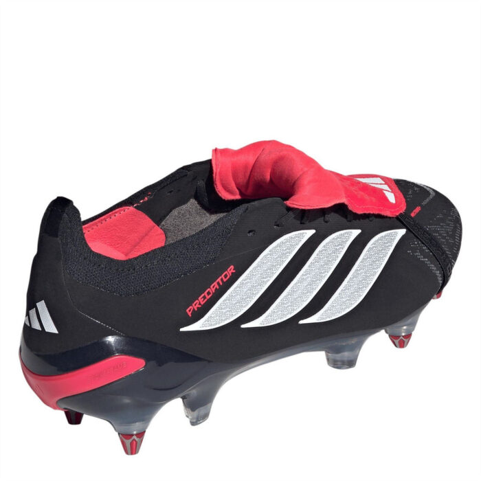 adidas Predator Soft Ground Football Boots – Black/Red – view 4