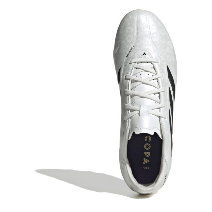 adidas Copa Pure 3 Junior Firm Ground Football Boots – White/Blk/Gold - Image 5