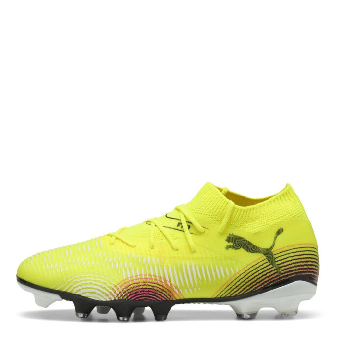 Puma Future 8 Firm Ground Football Boots – Yellow/Black - Image 2