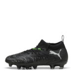 Puma Future 8 Junior Firm Ground Football Boots – Black/Green – view 2
