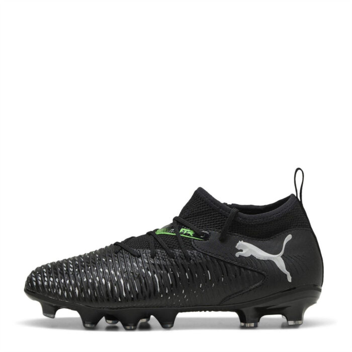 Puma Future 8 Junior Firm Ground Football Boots – Black/Green – view 2