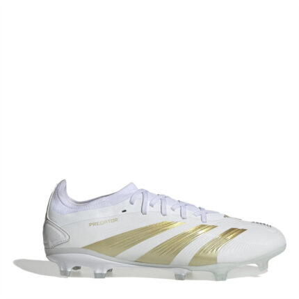 adidas Predator 24 Firm Ground Football Boots – White/Gold Met