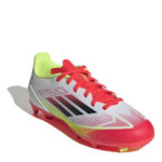 adidas F50 Junior Firm Ground Football Boots – White/Red – view 3