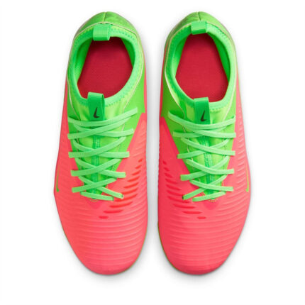Nike Phantom 6 Junior Firm Ground Football Boots – Pink/Green Strk – view 2