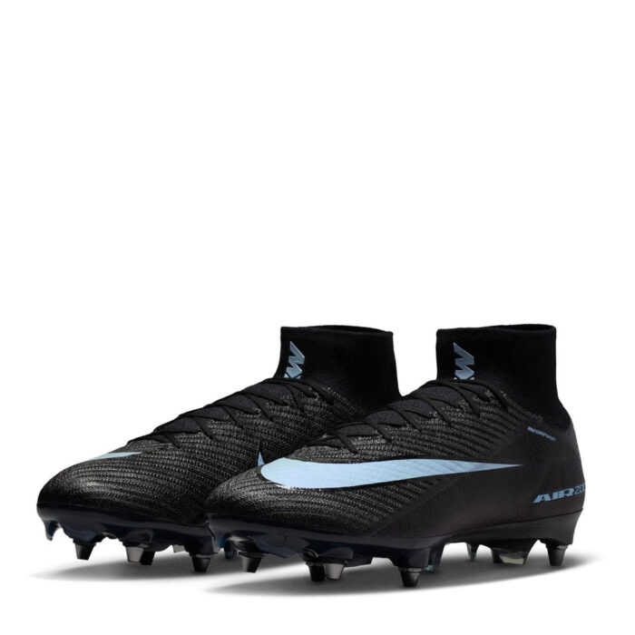 Nike Zoom Mercurial Superfly 10 Soft Ground Football Boots – Black/Blue – view 4