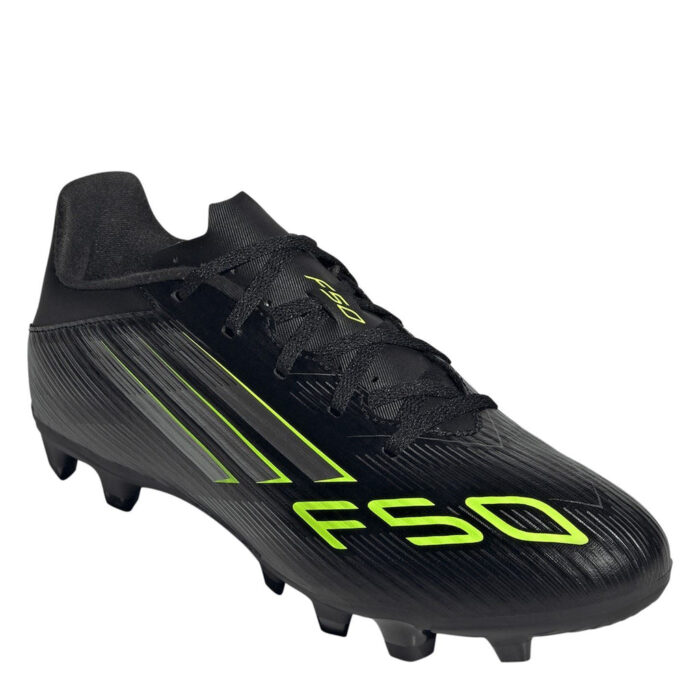 adidas F50 Messi Firm Ground Football Boots – Black/Lemon - Image 3