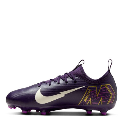 Nike Zoom Mercurial Vapor 16 Junior Firm Ground Football Boots – Purple/Ivory – view 2
