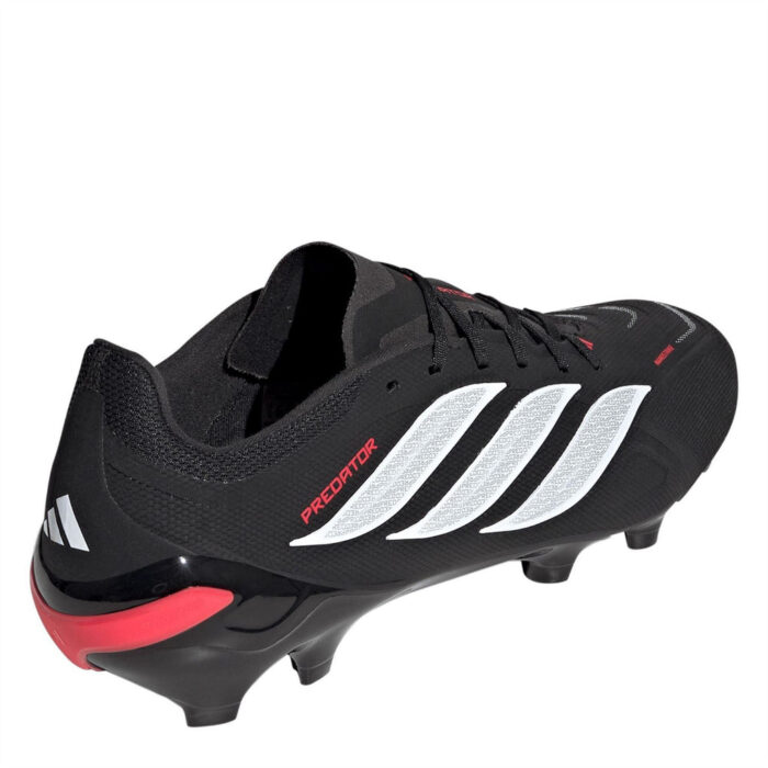 adidas Predator Firm Ground Football Boots – Black/Red – view 4