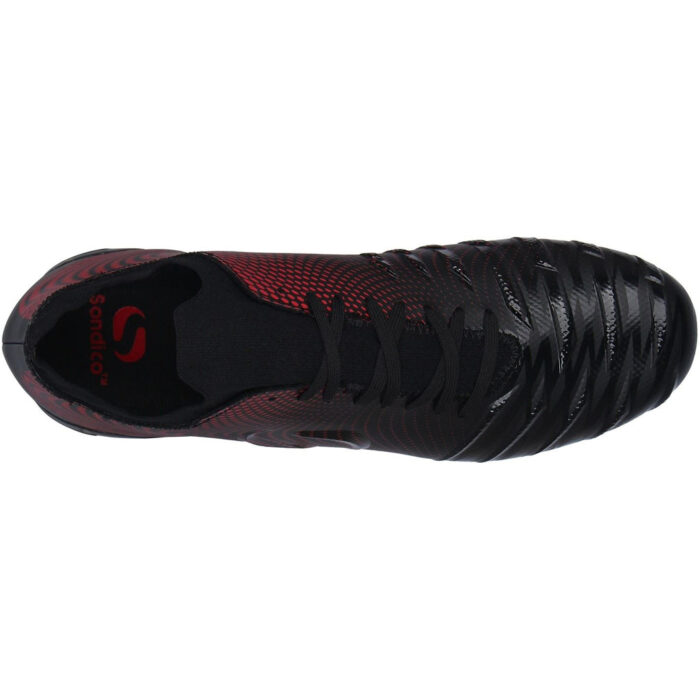 Sondico Blaze Firm Ground Football Boots – Black/Red – view 3